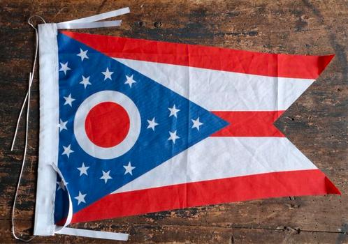 OHIO Vlag.  49/35 cm., Diversen, Vlaggen en Wimpels, Zo goed als nieuw, Ophalen