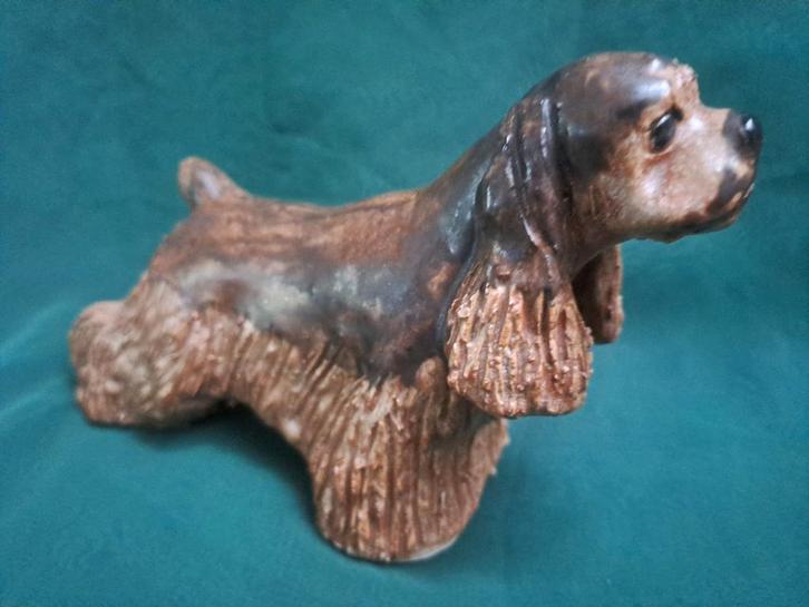 Sculptuur beeld hond Cocker Spaniël, Verzamelen, Beelden en Beeldjes, Zo goed als nieuw, Dier, Ophalen of Verzenden