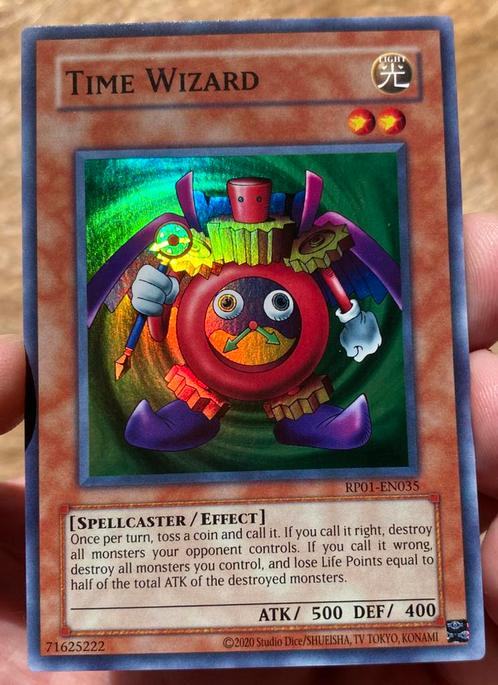 Yu-Gi-Oh! Time Wizard RP01 Retro Pack Print M/NM !, Hobby en Vrije tijd, Verzamelkaartspellen | Yu-gi-Oh!, Zo goed als nieuw, Losse kaart