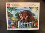 King Puzzel - Horses at the Gate - 1000 stukjes, Ophalen of Verzenden, 500 t/m 1500 stukjes, Gebruikt, Legpuzzel