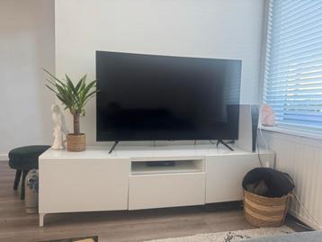 IKEA Besta TV Meubel wit met glasplaat - afbeelding 1