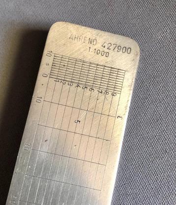 Vintage Ahrend Transversaalschaal voor Tekenen Landkaarten beschikbaar voor biedingen