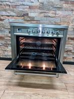 Luxe Boretti INDUCTIE Fornuis met 5 zones RVS 90 cm, 60 cm of meer, Ophalen of Verzenden, Zo goed als nieuw, Energieklasse A of zuiniger