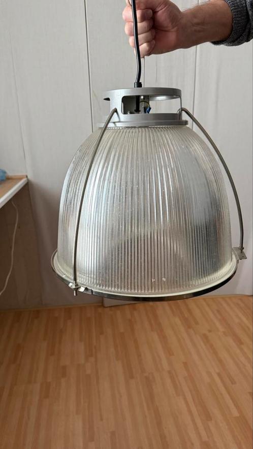 Eikelenboom industriële hanglamp, Huis en Inrichting, Lampen | Hanglampen, Gebruikt, Minder dan 50 cm, Glas, Ophalen
