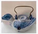 Brocante handgeschilderde Chinese theepot Eend, Antiek en Kunst, Ophalen of Verzenden