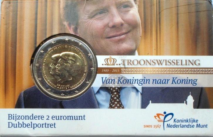 Nederland 2 euro 2013 (UNC, troonwisseling coincard), Postzegels en Munten, Munten | Nederland, Euro's, Koningin Beatrix, Ophalen of Verzenden