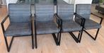 4 Lizzy eetkamer stoelen antraciet, Ophalen, Gebruikt, Vier, Stof