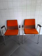 Vintage retro oranje stoelen, Ophalen, Gebruikt, Overige kleuren