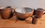 Frans Aardewerk Gres kom bekers mokken beker mok, Ophalen of Verzenden, Zo goed als nieuw, Effen, Kop(pen) en/of Schotel(s)