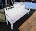 Antieke Franse brocante houten bank 175 cm breed mooi en oud, Ophalen