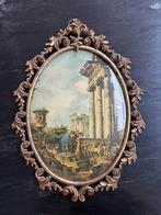 Mooie messing lijst met afbeelding, Antiek en Kunst, Kunst | Schilderijen | Klassiek, Ophalen of Verzenden