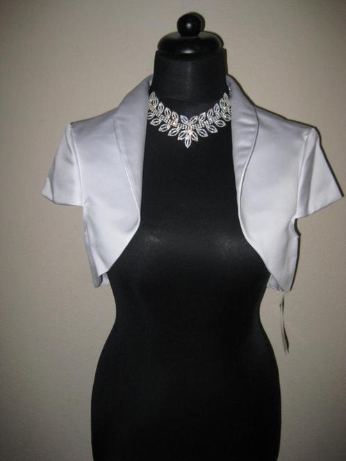 Nieuw WITTE bruidsjasjes satijn S - L - XL - XXL, Kleding | Dames, Trouwkleding en Trouwaccessoires, Nieuw, Trouwjurk, Wit, Ophalen of Verzenden