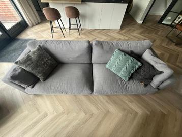 3-zits bank - Grijs/blauw - 250 cm breed beschikbaar voor biedingen