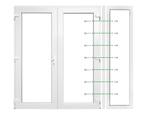 Kunststof Dubbele Deur Met Zijlicht 232,4 X 215 Cm Wit, Niet ingevuld, Kunststof, Niet ingevuld, Nieuw