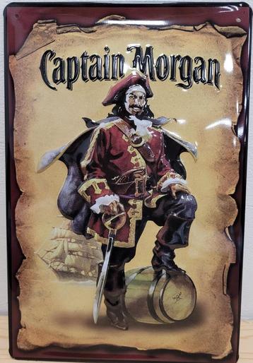 Captain Morgan whiskey relief reclamebord van metaal wandbor beschikbaar voor biedingen