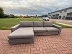 GRATIS LEVERING HEEL NL N-joy Grijs Stoffen Hoekbank, Huis en Inrichting, Hoekbank, 300 cm of meer, Ophalen of Verzenden, Zo goed als nieuw