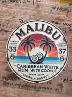 Malibu Emaille Bordje • Mancave / Bar / Café decoratie., Ophalen of Verzenden, Nieuw, Reclamebord