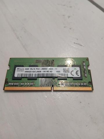 4GB DDR4 2666MHz Laptop RAM - Getest! beschikbaar voor biedingen