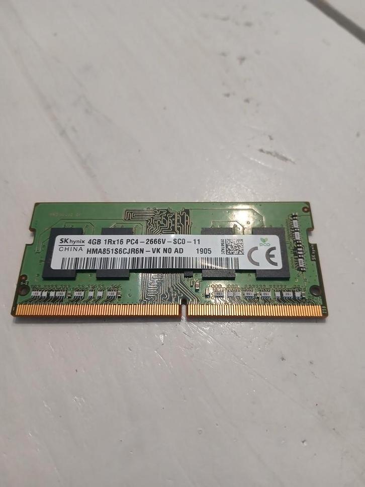 4GB DDR4 2666MHz Laptop RAM - Getest!, Computers en Software, RAM geheugen, Zo goed als nieuw, Laptop, 4 GB, DDR4, Ophalen of Verzenden