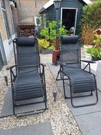 2 x zwarte ligstoel, Tuin en Terras, Ligbedden, Ophalen, Zo goed als nieuw
