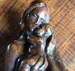 Prachtig houten Maria en kind beeld, Ophalen of Verzenden