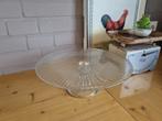 Glazen taartschaal op voet, Ophalen of Verzenden