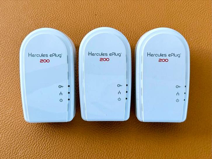 Hercules ePlug 200 Mini V2 Powerline Adapters (3 stuks), Computers en Software, Powerlines, Zo goed als nieuw, Ophalen of Verzenden