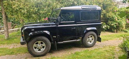 Land Rover Defender 90 TD5 Zwart 4WD 2007, Grijs kenteken, Auto's, Bestelauto's, Particulier, Land Rover, Diesel, Handgeschakeld