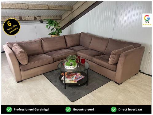 GRATIS LEVERING Hoekbank Bruin 280x250 GEREINIGD, Huis en Inrichting, Banken | Bankstellen, Zo goed als nieuw, Hoekbank, Vierpersoons of meer