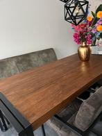 Massieve eetkamertafel teakhout, Huis en Inrichting, Tafels | Eettafels, Ophalen, 100 tot 150 cm, Teakhout, 200 cm of meer