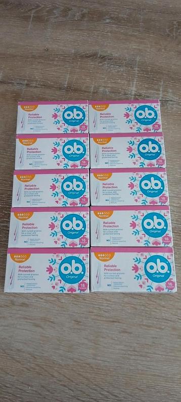 10 doosjes normal OB original riliable protection tampons  beschikbaar voor biedingen