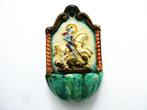 Wijwaterbakje met St.George / St. Joris en de draak, Antiek en Kunst, Ophalen of Verzenden
