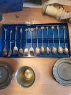 Vintage shell Lepeltjes en Vorkjes Set in Doos, Ophalen of Verzenden