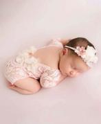 Mooi lief zacht fotoshoot rompertje newborn met haarbandje, Ophalen of Verzenden, Nieuw, Meisje