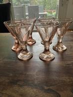 La Rochère France | 6 ijs sorbet glazen  | zalmkleurig, Glas of Glazen, Nieuw, Ophalen of Verzenden, Glas