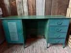 retro metalen bureau met laden, Huis en Inrichting, Ophalen, Gebruikt, Bureau