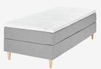 Mooie grijze boxspring 90x200, Huis en Inrichting, Slaapkamer | Boxsprings, Ophalen, 90 cm, Eenpersoons, Zo goed als nieuw