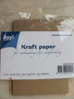 NIEUW 23 x Joy Crafts bruin KRAFT PAPER 300 grams 8089/0204, Ophalen of Verzenden, Zo goed als nieuw, Overige thema's, Blanco kaart of Basiskaart