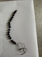 Oude donkere kraaltjes ( glas ) 17 stuks, Sieraden, Tassen en Uiterlijk, Antieke sieraden, Ophalen, Overige materialen, Ketting