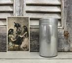 Franse vintage aluminium talkpoeder strooibus, Antiek en Kunst, Ophalen of Verzenden