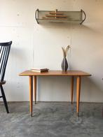 Vintage tafel teak Zweden Scandinavisch design retro, Ophalen, Minder dan 50 cm, 50 tot 100 cm, Metaal