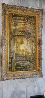 Brocante antieke schilderij 97,5x57,5cm, Antiek en Kunst, Ophalen of Verzenden