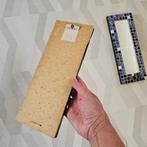 Vintage Deense Wand kandelaren met spiegel en blauw mozaiek, Ophalen of Verzenden, Overige materialen