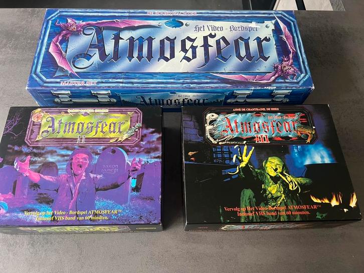 Vintage Spear’s Games Bordspel Atmosfear + uitbreiding 2 & 3, Hobby en Vrije tijd, Gezelschapsspellen | Bordspellen, Zo goed als nieuw