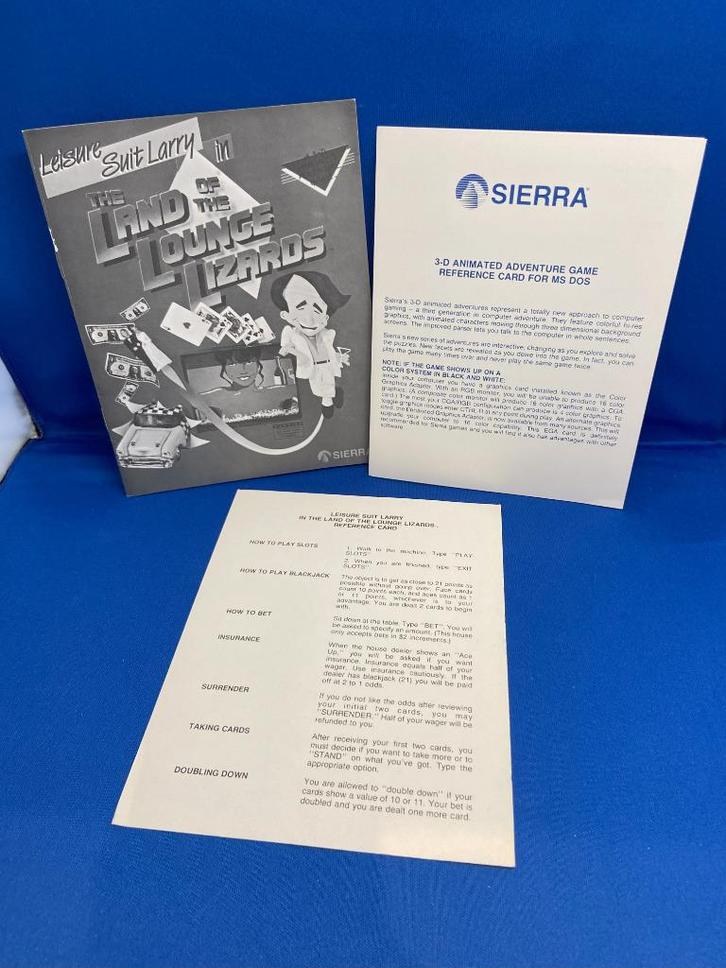 Originele boekjes Leisure Suit Larry deel I, Spelcomputers en Games, Games | Pc, Zo goed als nieuw, Role Playing Game (Rpg), 1 speler