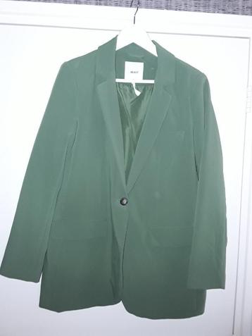 OBJECT Groene Blazer Met 1 Knoop Maat 42 beschikbaar voor biedingen