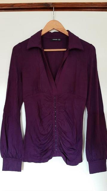 AUBERGINE DAMES BLOUSE TUNIEK MERK PATTYBOUTIK MAAT M / L