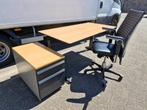 Ahrend Essa bureau hoogte instelbaar zwart beuken (12 stuks), Kofferen 60, In hoogte verstelbaar, Ophalen of Verzenden, Zo goed als nieuw
