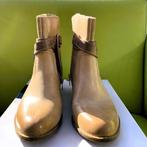 ZoGoedAlsNieuw:xPrachtige stoere beige leren laarsjes, mt 38, Ophalen of Verzenden, Zo goed als nieuw, Overige kleuren, Lage of Enkellaarzen
