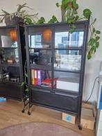 Be Pure Home Steel Storage Vitrinekast - Metaal Zwart (3x), Ophalen, 100 tot 150 cm, Met deur(en), Zo goed als nieuw